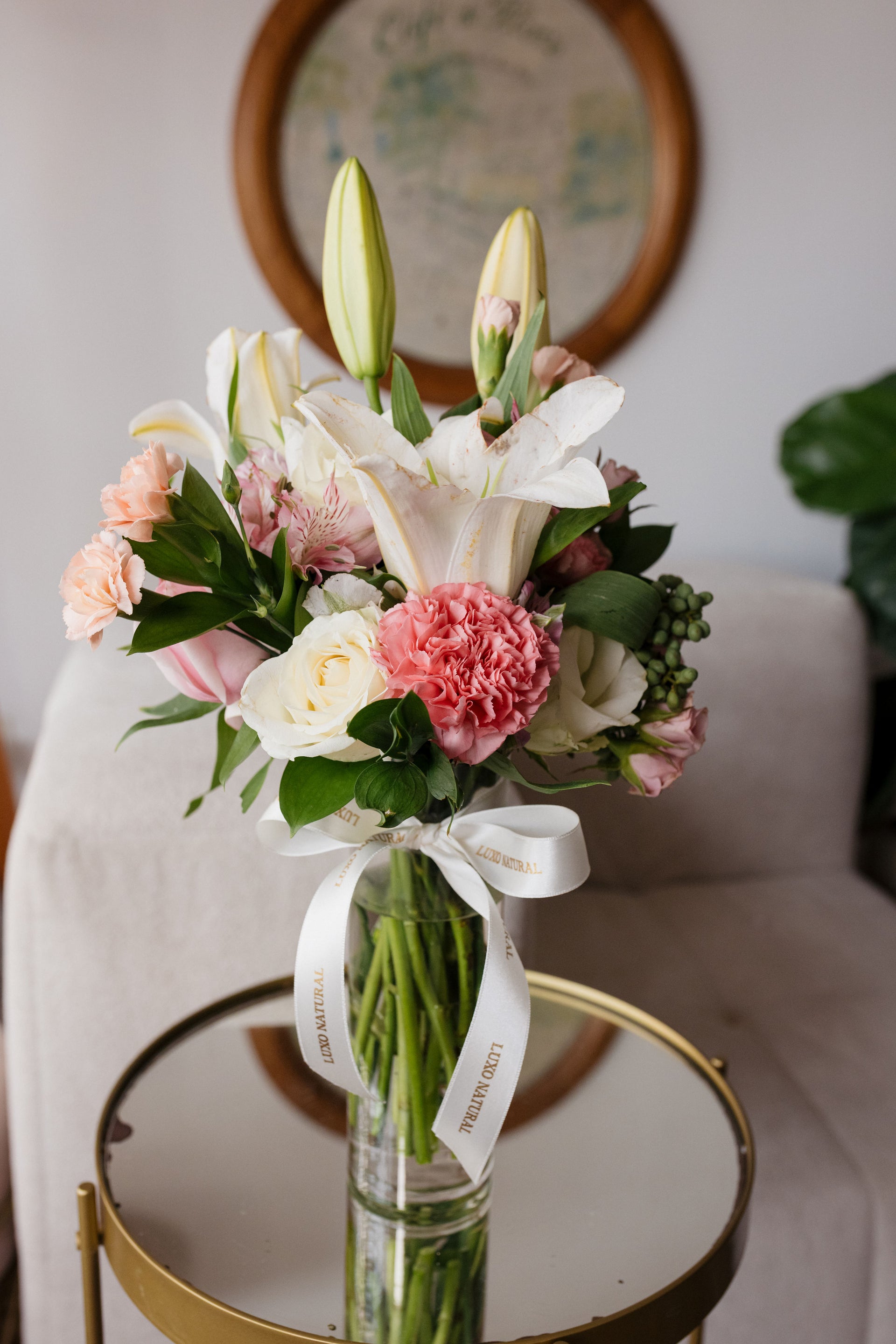 Cilindro Mix de Flores — Arranjo em Vaso Cilíndrico com Flores | Luxo Natural