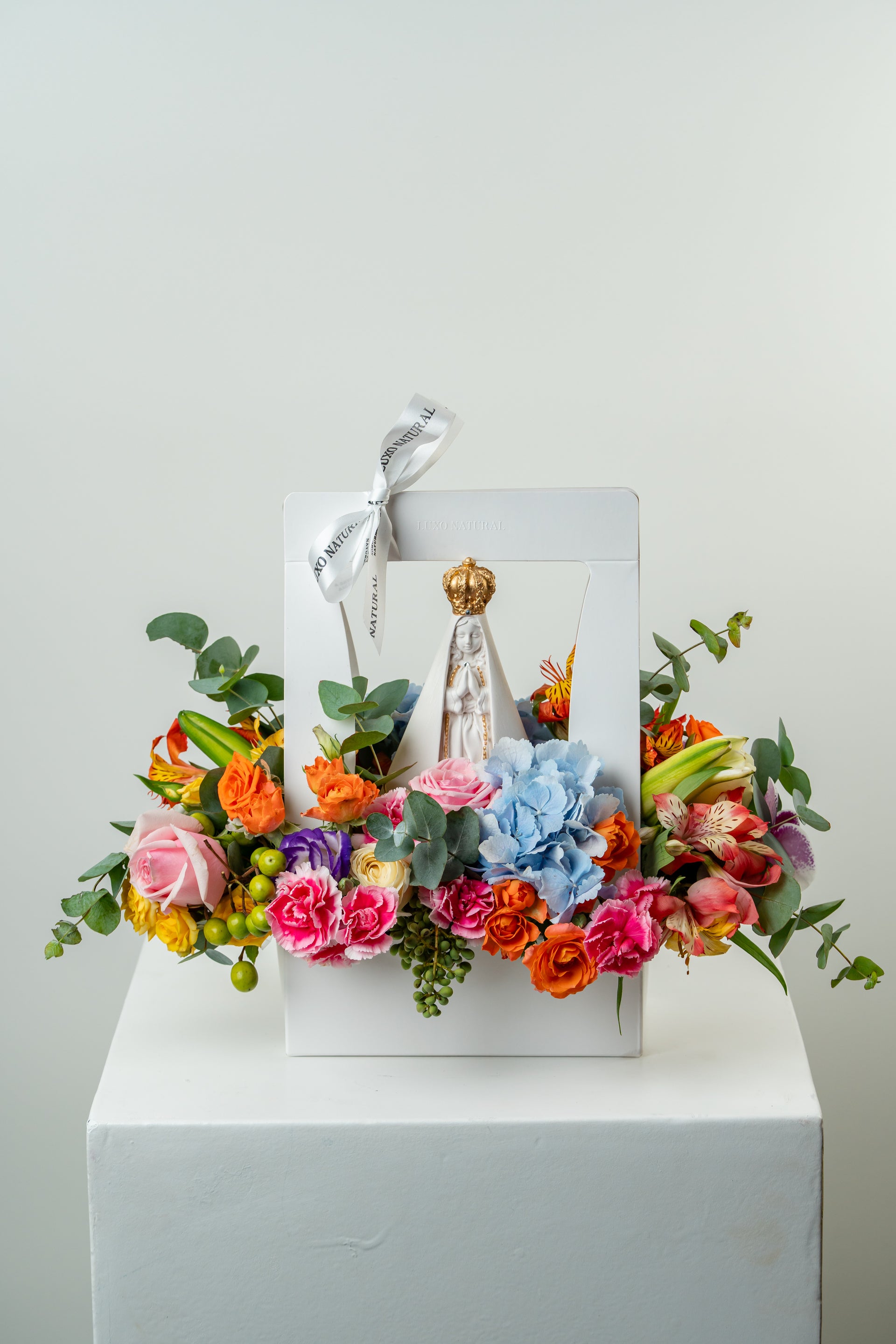 Sacola Ruby com Flores e Imagem Sacra