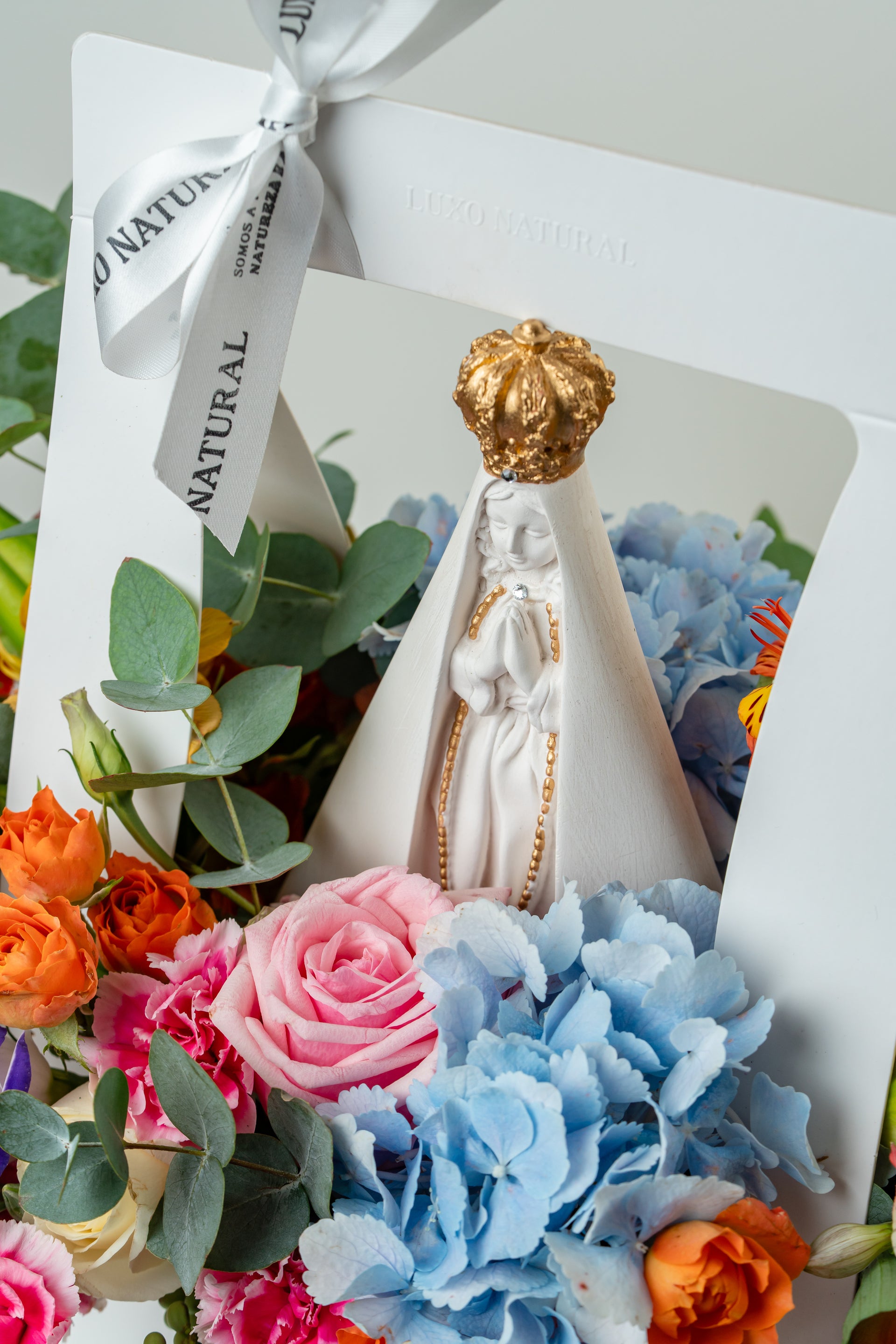 Sacola Ruby com Flores e Imagem Sacra