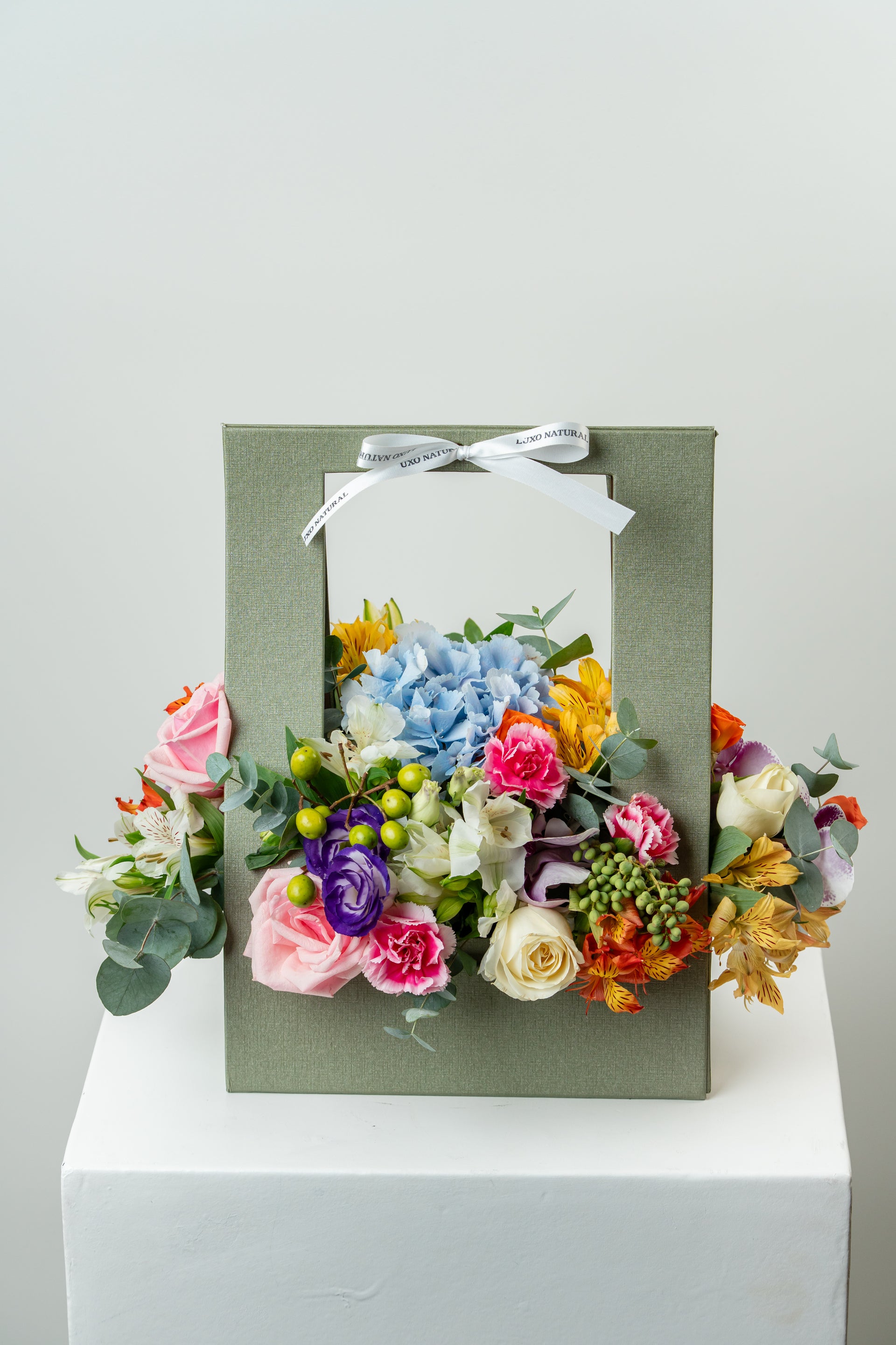 Sacola Ruby Linho com Flores
