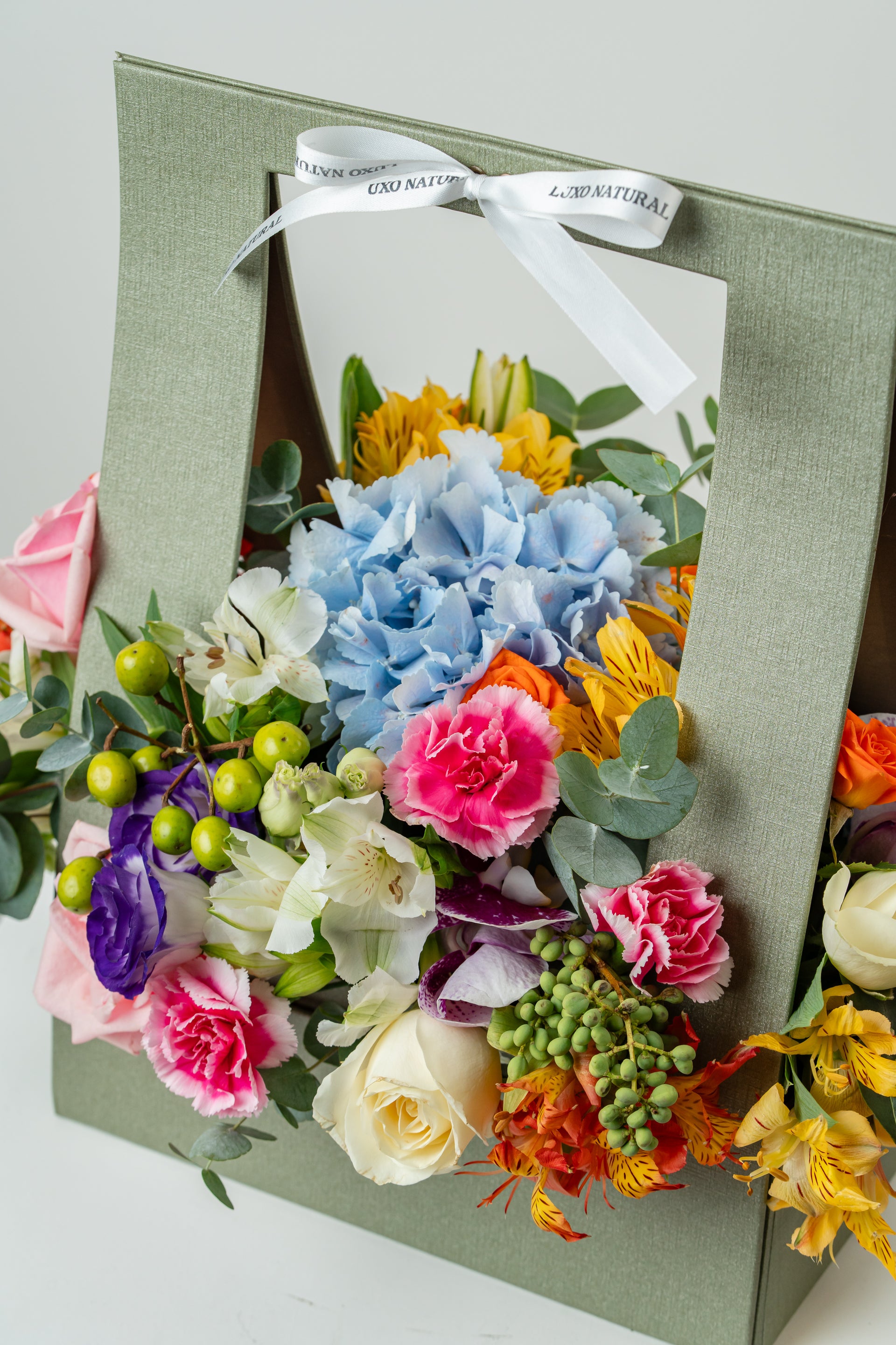 Sacola Ruby Linho com Flores