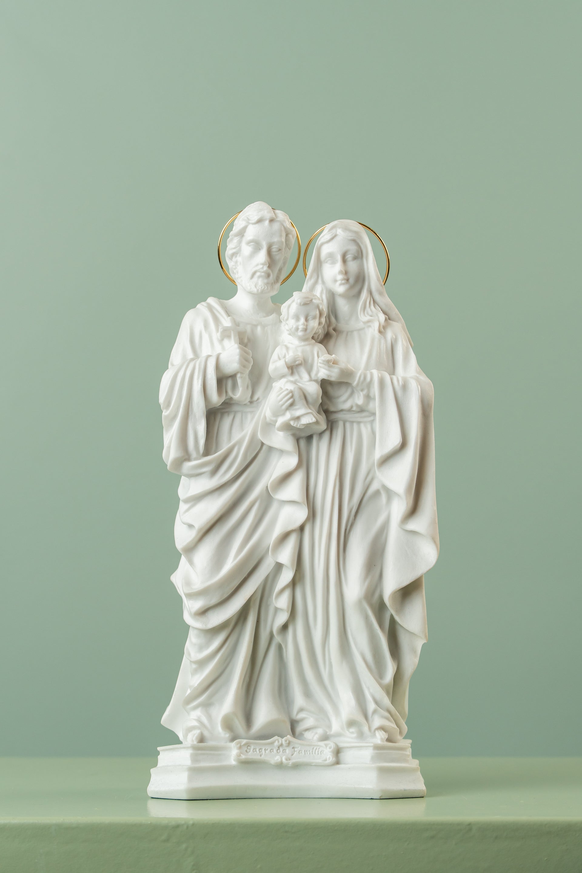 Imagem Sagrada Família em Pó de Mármore – 30 cm | Luxo Natural