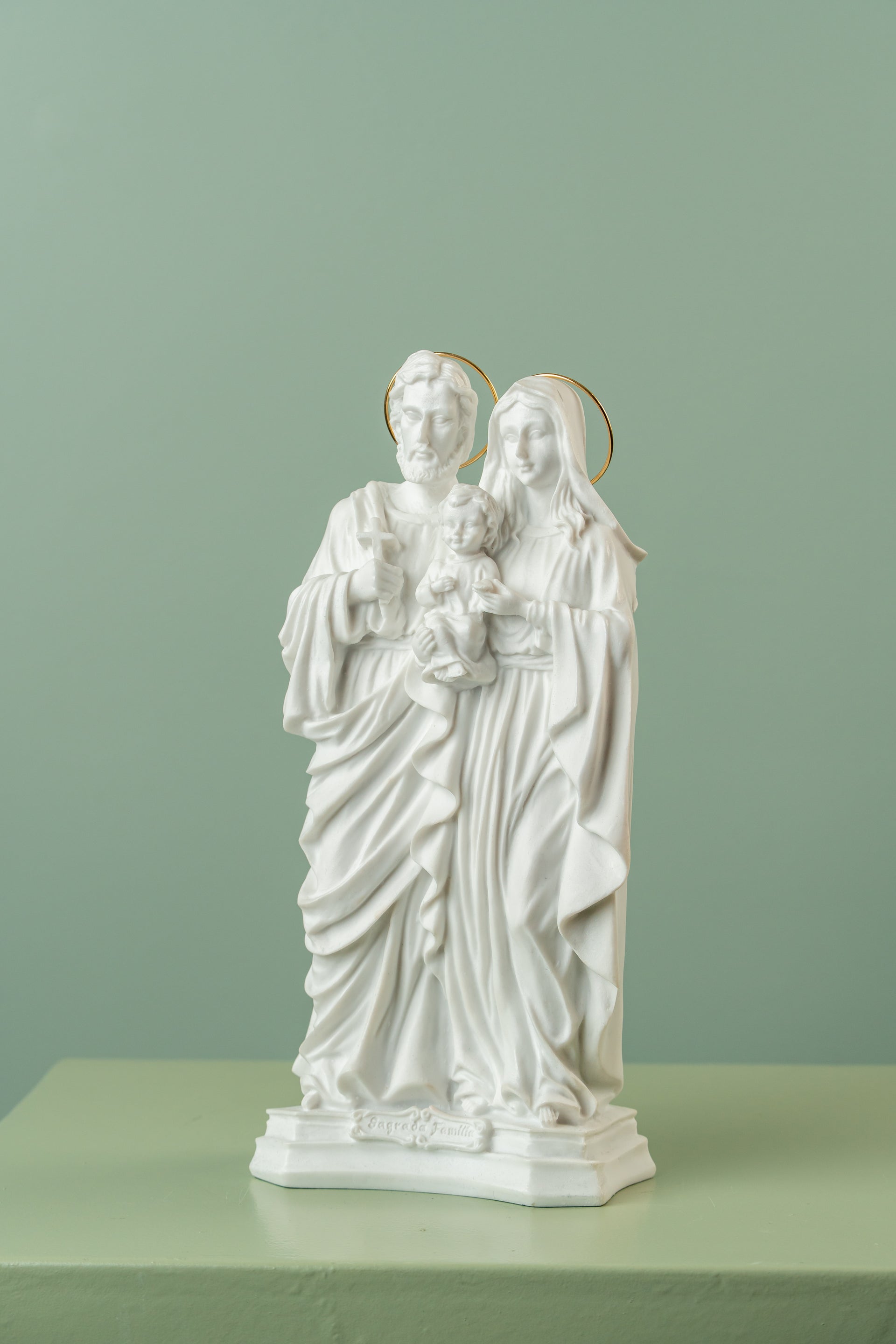 Imagem Sagrada Família em Pó de Mármore – 30 cm | Luxo Natural