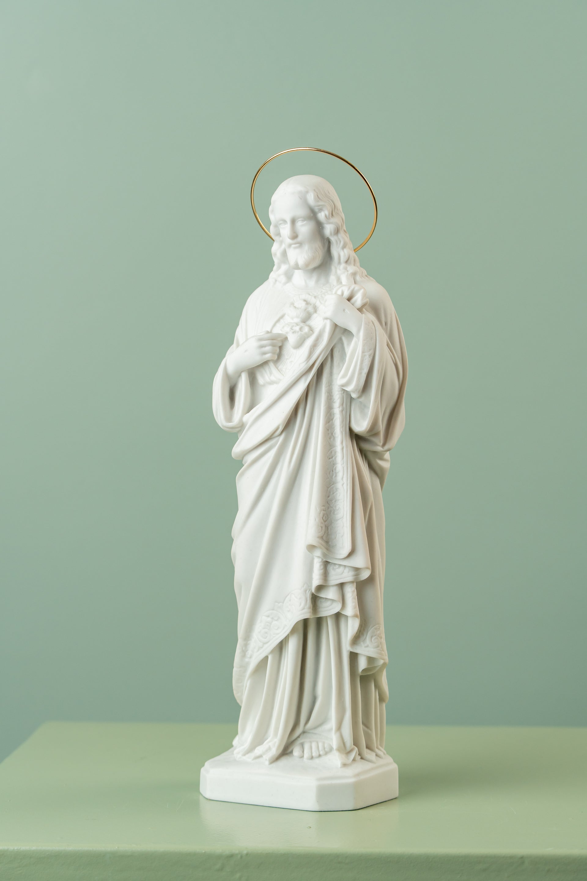 Sagrado Coração de Jesus  em Pó de Mármore | Luxo Natural