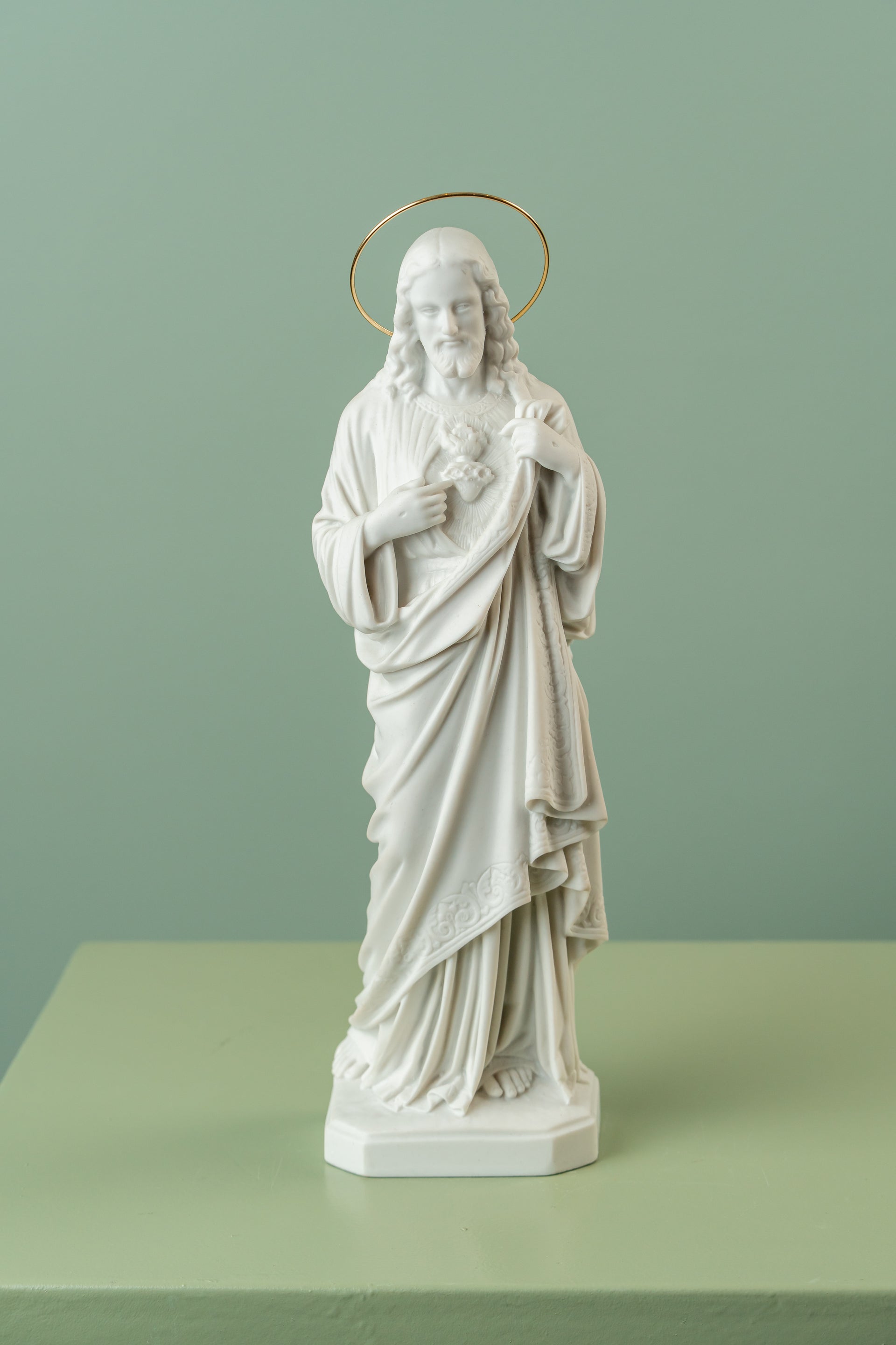 Sagrado Coração de Jesus  em Pó de Mármore | Luxo Natural