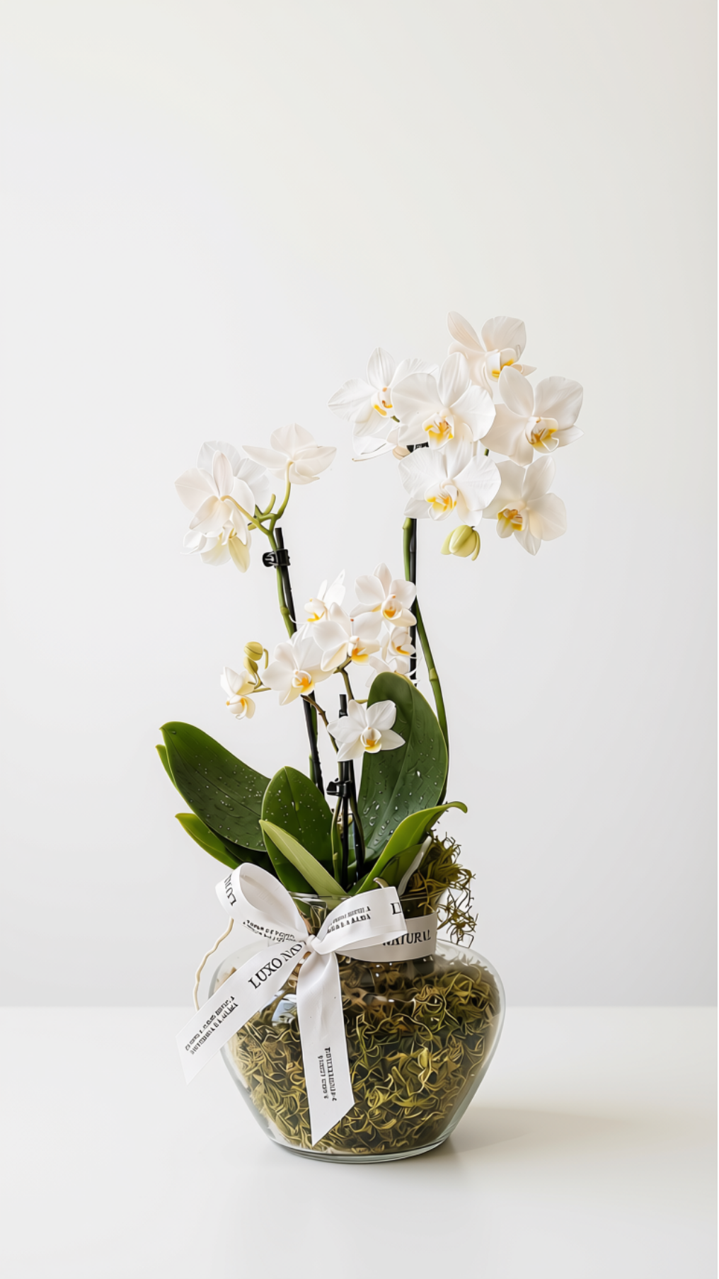 Orquídea na Floreira de Vidro